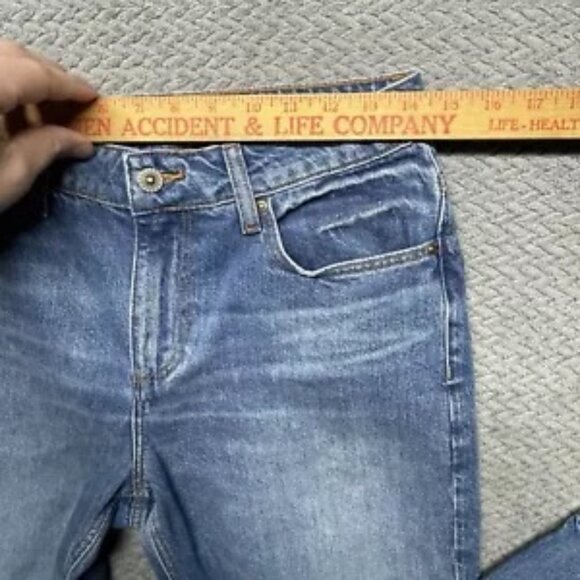 ASOS DESIGN Jeans Womens 28x30 Blue High Rise Farleigh Slim Straight‎ Mom NEW - Picture 4 of 10